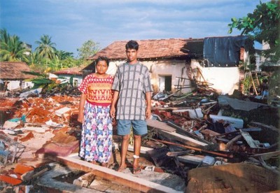 Former SOS Child with destroyed house