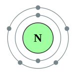 Capas de electrones de nitrógeno (2, 5)
