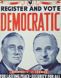 cartel electoral de 1944 con Roosevelt y Truman