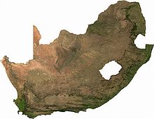 Imagen de satélite de Sudáfrica