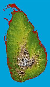 Una isla más o menos oval con un centro montañoso
