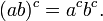 (A b) ^ c = a ^ c b ^ c.